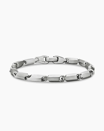 Faceted Link Bracelet in Sterling Silver, 6mm