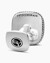 Streamline® Cushion Cufflinks in Sterling Silver, 17mm