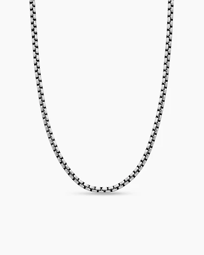 Box Chain Necklace with 14K Yellow Gold Accent