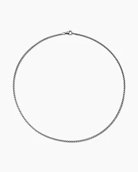 Box Chain Necklace 18K White Gold