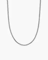 Box Chain Necklace 18K White Gold