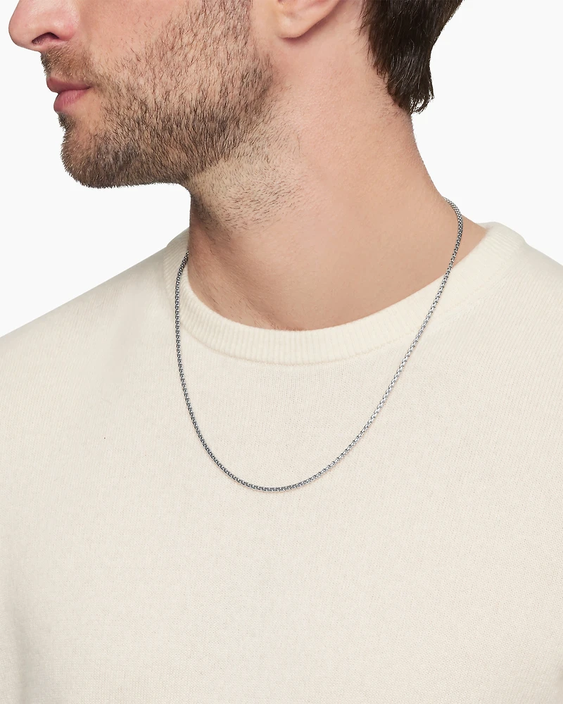 Box Chain Necklace Platinum