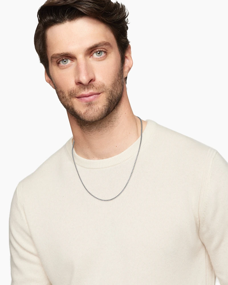 Box Chain Necklace Platinum
