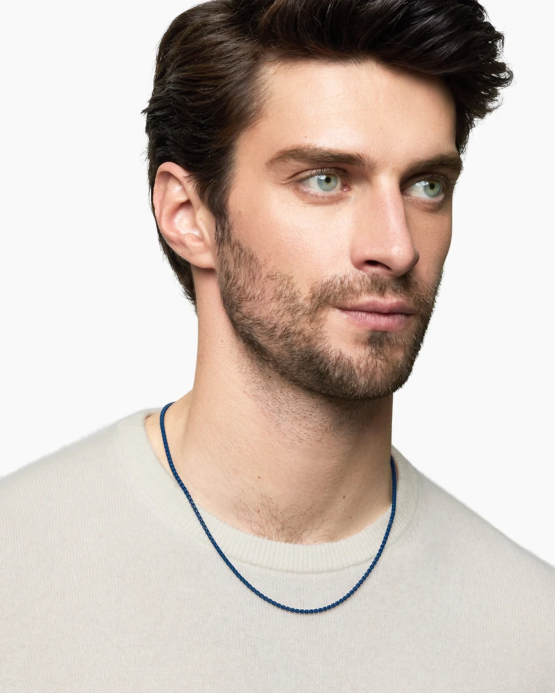 Box Chain Necklace with Stainless Steel