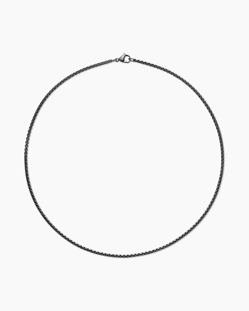 Box Chain Necklace with Stainless Steel