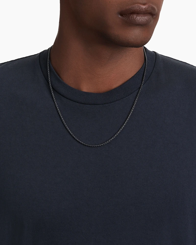 Box Chain Necklace with Stainless Steel