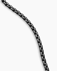 Box Chain Necklace with Stainless Steel and Sterling Silver