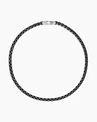 Box Chain Necklace with Stainless Steel and Sterling Silver