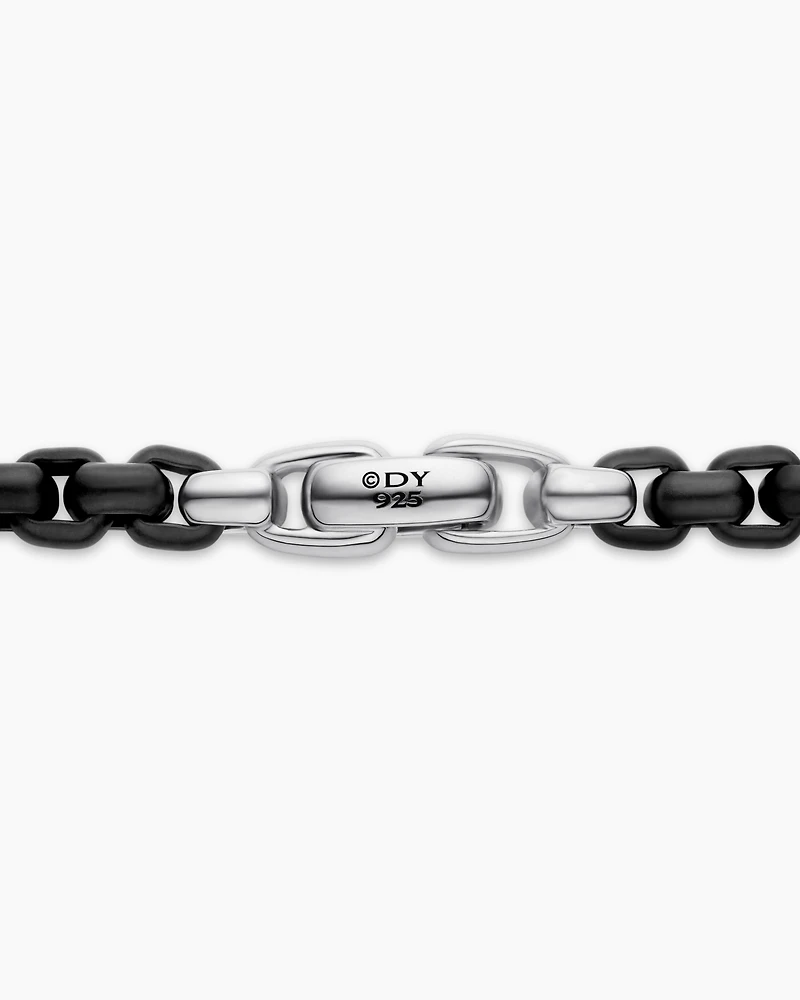 Box Chain Necklace with Stainless Steel and Sterling Silver