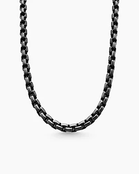 Box Chain Necklace with Stainless Steel and Sterling Silver