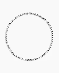 Box Chain Necklace in Sterling Silver, 7.3mm