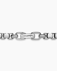 Box Chain Necklace in Sterling Silver, 7.3mm