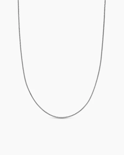Box Chain Necklace in 18K White Gold, 1.7mm
