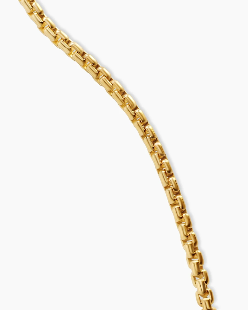 Box Chain Necklace 18K Yellow Gold