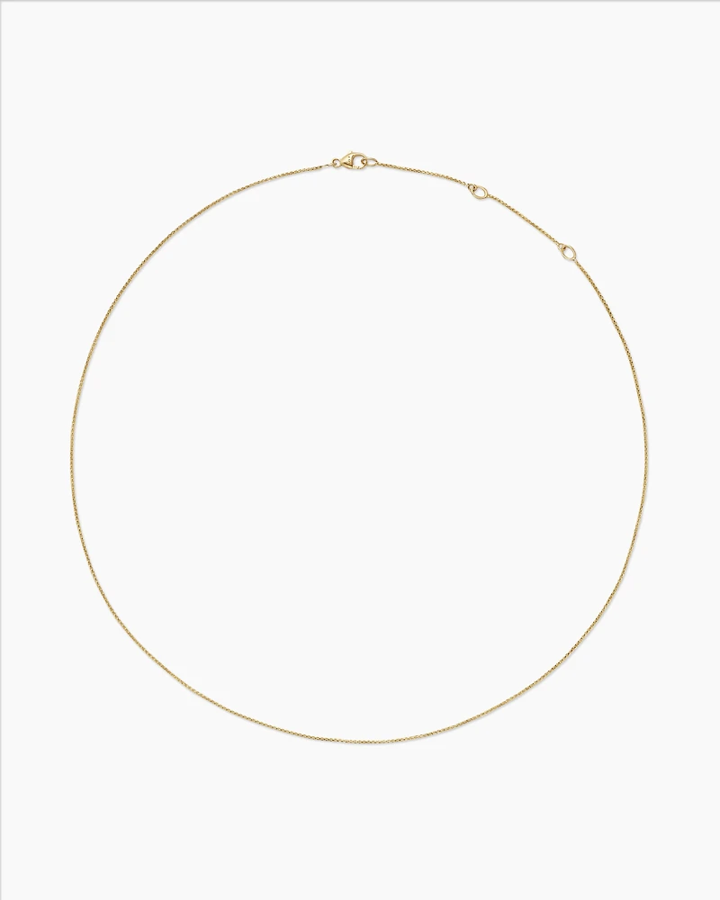 Box Chain Necklace 18K Yellow Gold