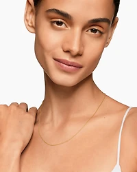 Box Chain Necklace 18K Yellow Gold