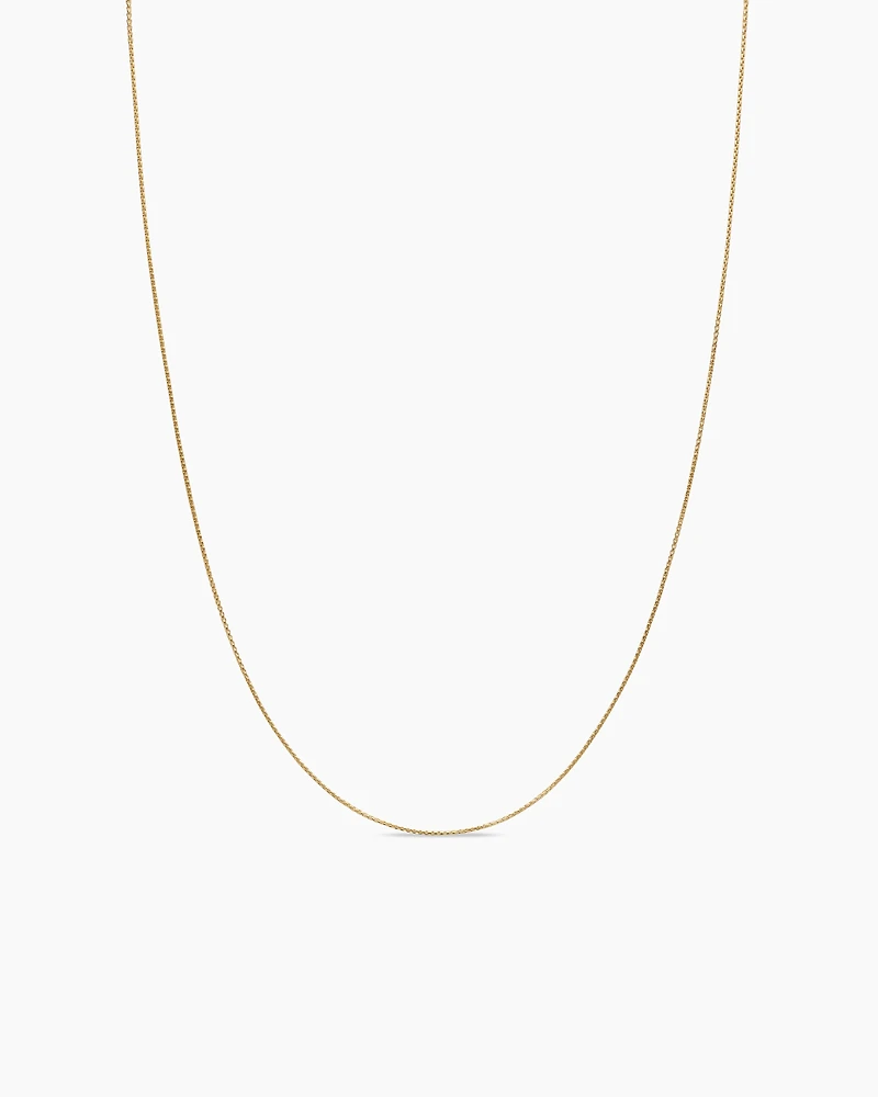 Box Chain Necklace 18K Yellow Gold