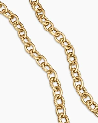 Oval Link Chain Necklace in 18K Yellow Gold, 16mm