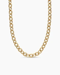Oval Link Chain Necklace in 18K Yellow Gold, 16mm