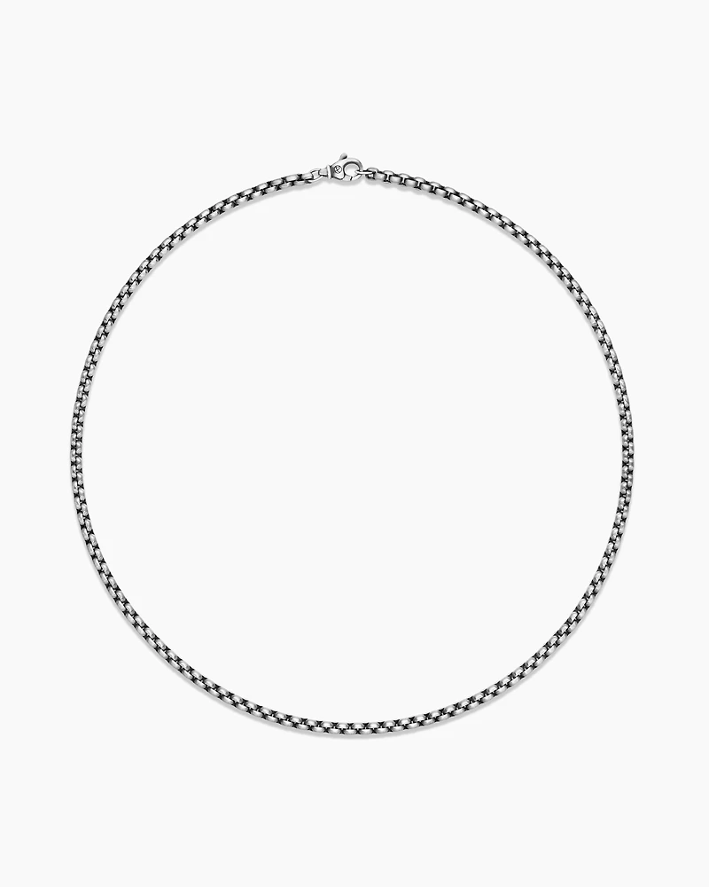 Box Chain Necklace with Grey Titanium