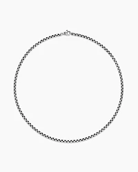 Box Chain Necklace with Grey Titanium