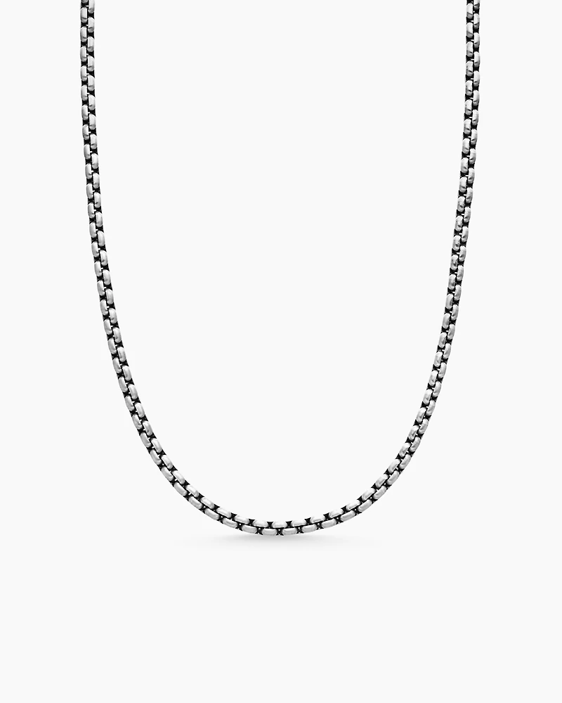 Box Chain Necklace with Grey Titanium
