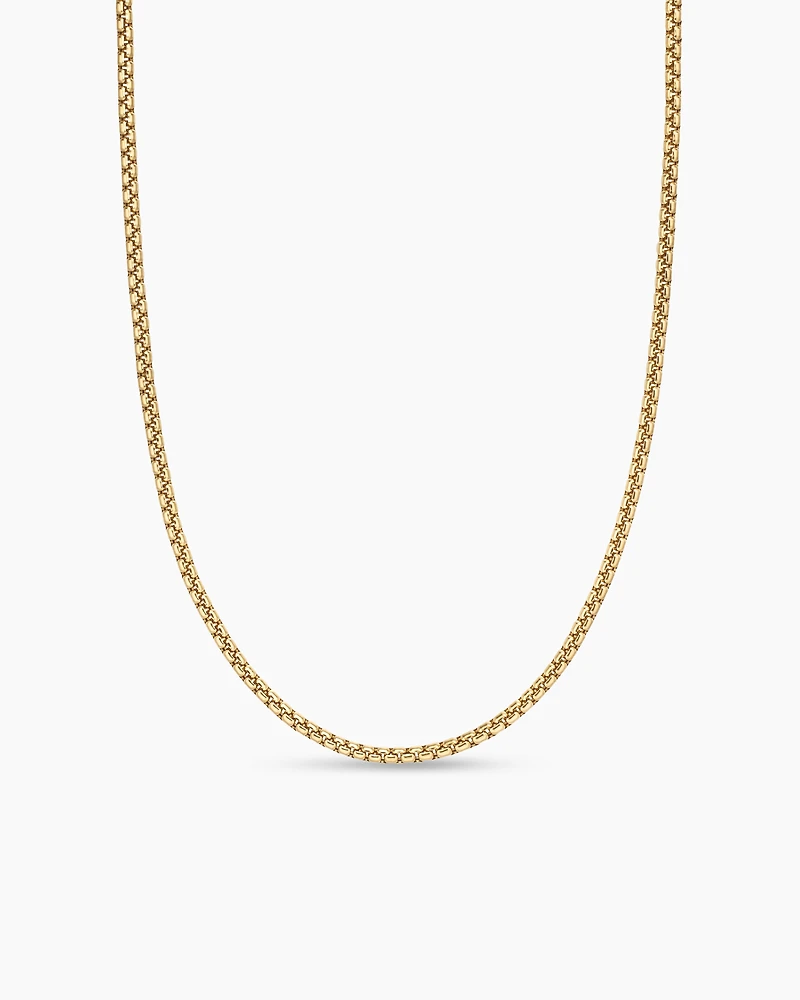 Box Chain Necklace 18k Yellow Gold