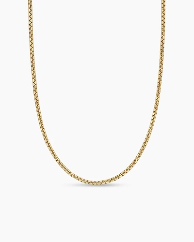 Box Chain Necklace 18k Yellow Gold