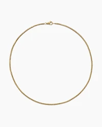 Box Chain Necklace 18k Yellow Gold