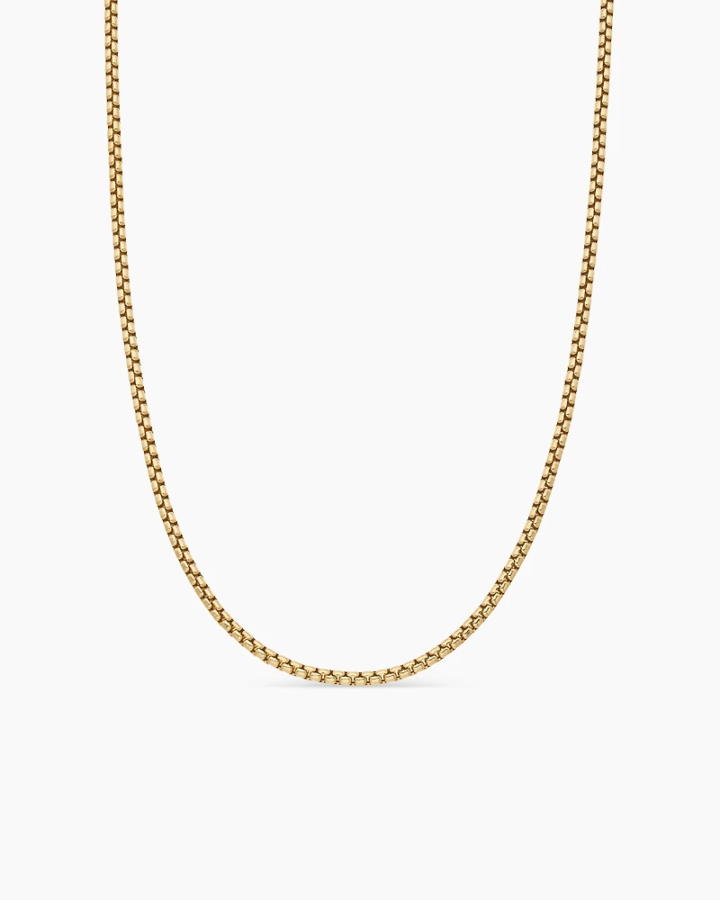 Box Chain Necklace 18k Yellow Gold