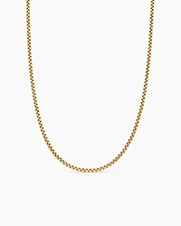 Box Chain Necklace 18k Yellow Gold
