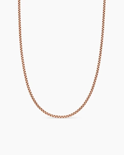 Box Chain Necklace 18K Rose Gold