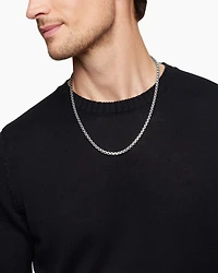 Box Chain Necklace Sterling Silver, 4.8mm