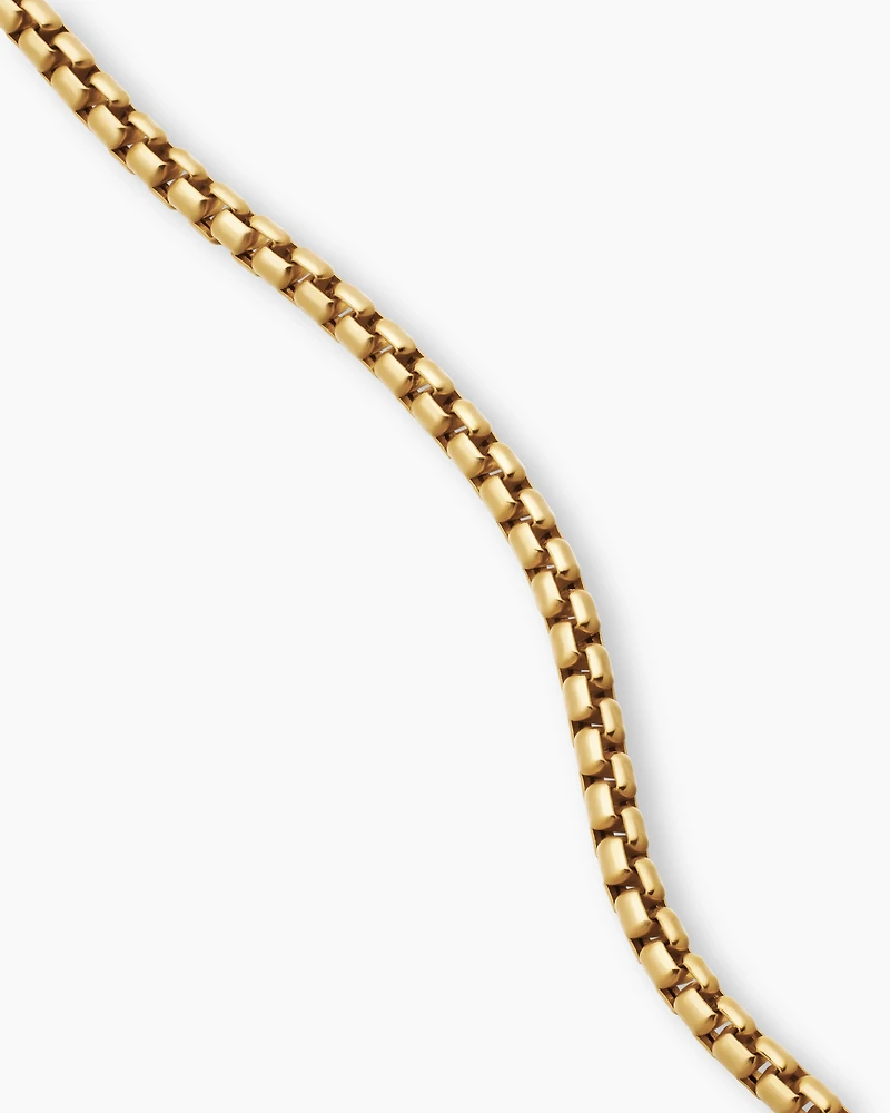 Box Chain Necklace 18K Yellow Gold
