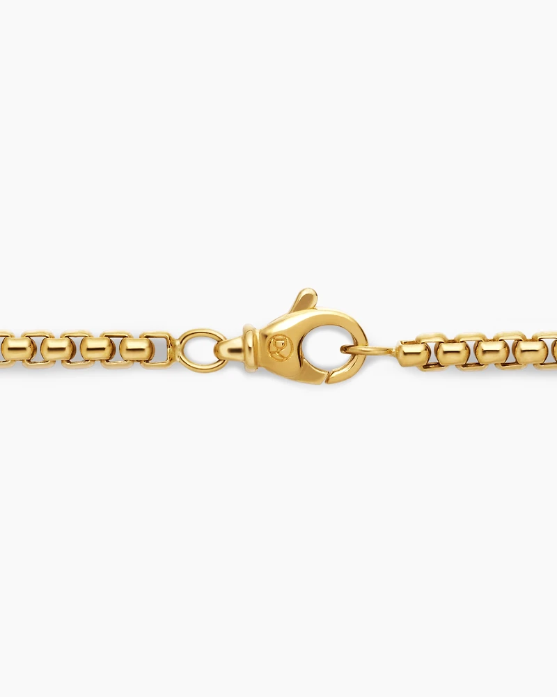 Box Chain Necklace 18K Yellow Gold