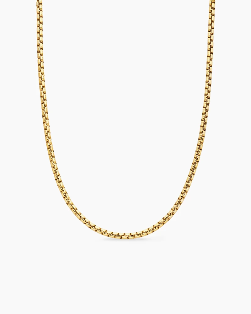 Box Chain Necklace 18K Yellow Gold