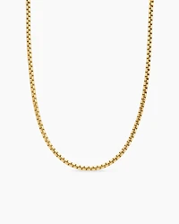Box Chain Necklace 18K Yellow Gold