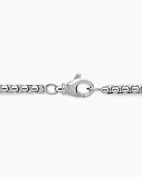 Box Chain Necklace 18K White Gold
