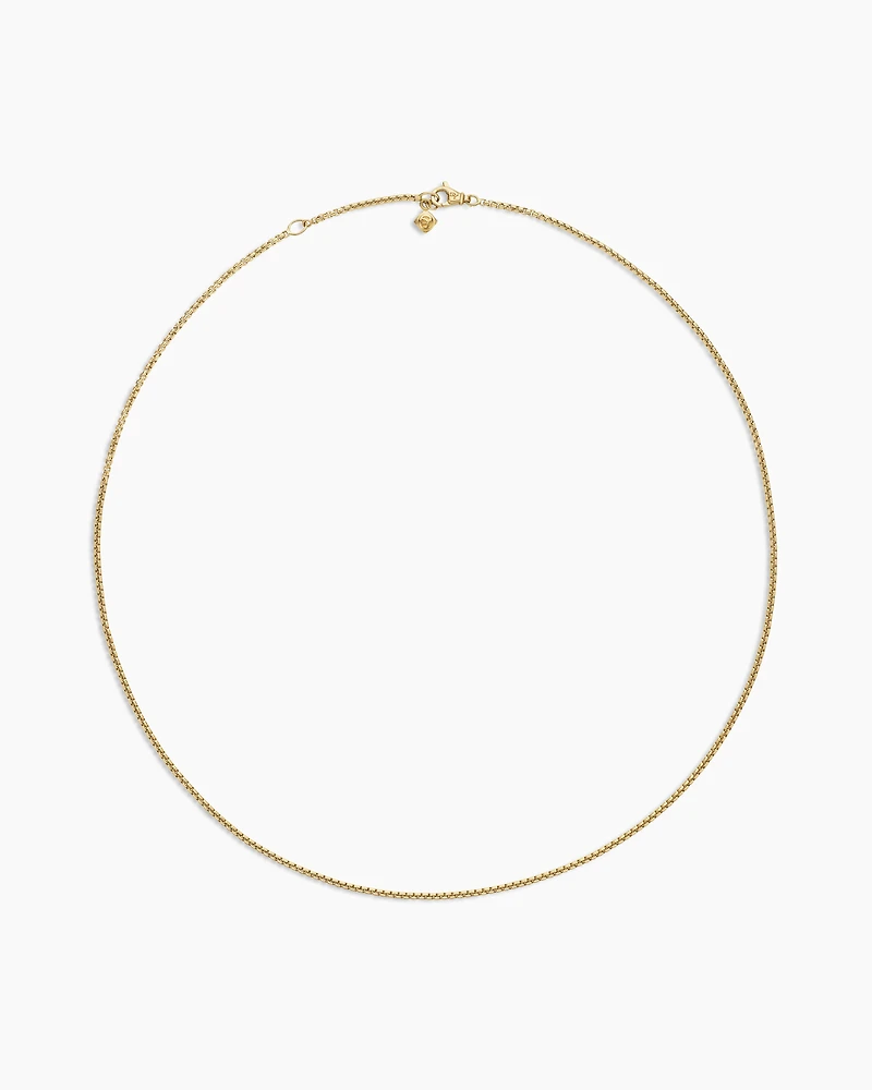 Box Chain Necklace 18K Yellow Gold
