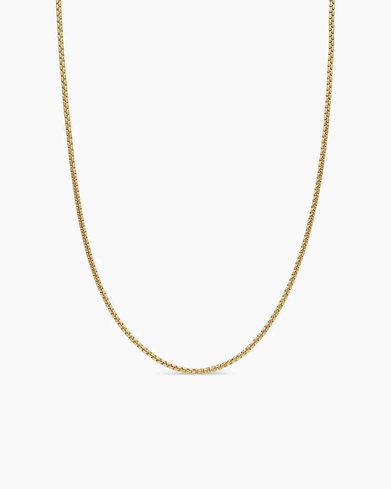 Box Chain Necklace 18K Yellow Gold