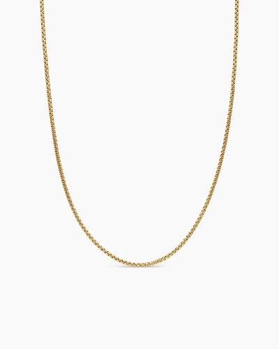 Box Chain Necklace 18K Yellow Gold