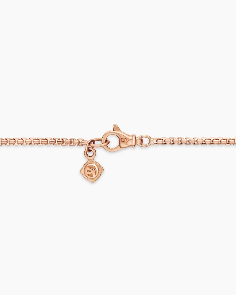Box Chain Necklace in 18K Rose Gold