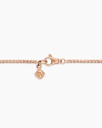 Box Chain Necklace in 18K Rose Gold