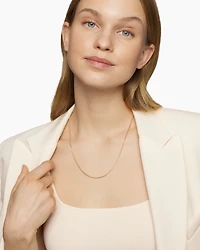 Box Chain Necklace in 18K Rose Gold