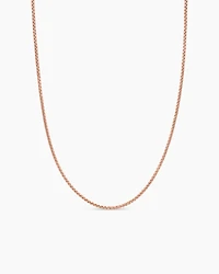 Box Chain Necklace in 18K Rose Gold