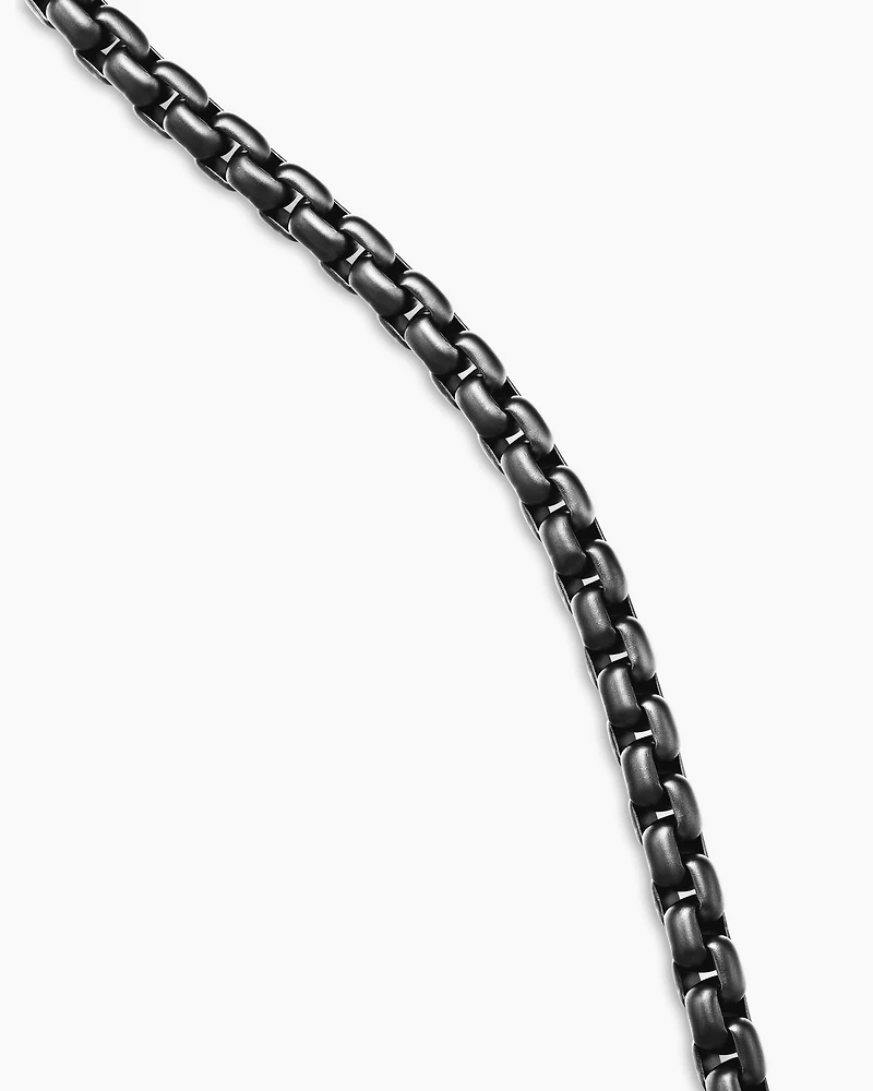 Box Chain Necklace with Stainless Steel and Sterling Silver