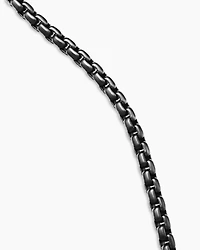 Box Chain Necklace with Stainless Steel and Sterling Silver