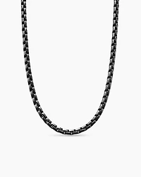 Box Chain Necklace with Stainless Steel and Sterling Silver
