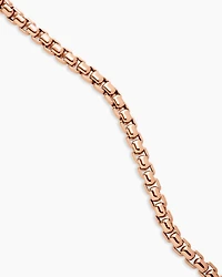 Box Chain Necklace 18K Rose Gold