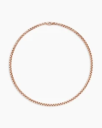 Box Chain Necklace 18K Rose Gold